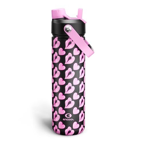 Insulated Water Bottle with Straw Stainless Steel Water Bottle