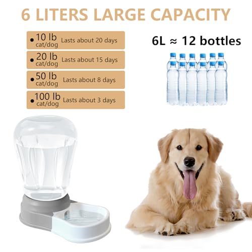 1.6 Gallon Automatic Gravity Dog Water Dispenser