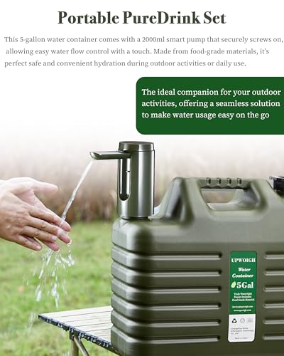 5 Gallon Water Jug with Rechargeable Touch Pump