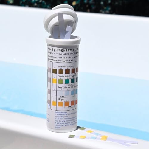 4-in-1 Cold Plunge Comprenhensive Water Quality Test Strips, Smart QR Code Testing. 100 Test-Strips (30 Strips)