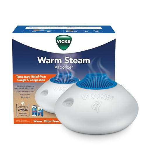 Warm Steam Vaporizer & Humidifier for Small and Medium Rooms