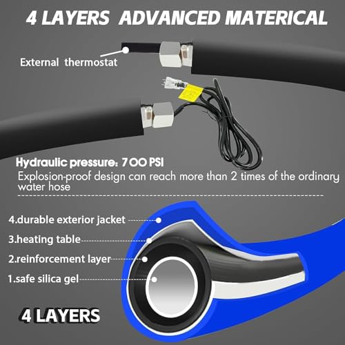 50FT Heated Water Hose for RV