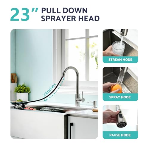 Kitchen Sink Faucet with Soap Dispenser
