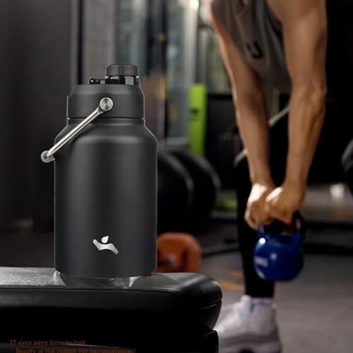 64 oz Insulated Stainless Steel Water Bottle Jug with Handle