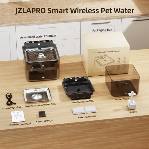 Wireless Cat Water Fountain Battery Operated