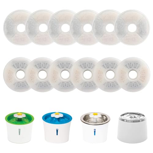12 Pack Cat Water Fountain Filters for Catit (12 Count)
