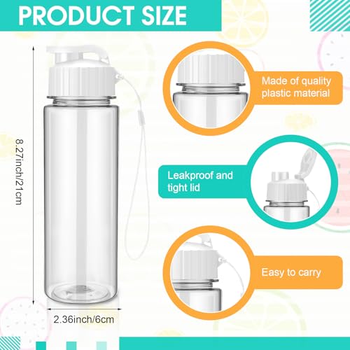 20 Pcs 17 Oz Plastic Water Bottles Bulk Sports