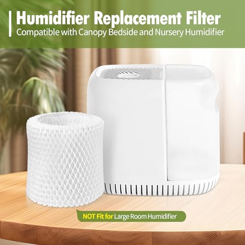 Humidifier Wicking Replacement Filter Compatible with Canopy Bedside and Nursery Humidifiers (3 Count)