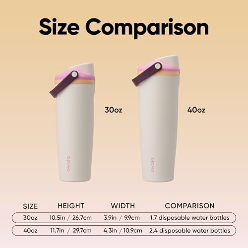 FreeSip Sway Insulated Stainless Steel Water Bottle with Two