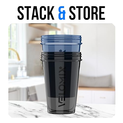 2 Pack 20oz Protein Shaker Bottle for Protein Mixes (2 Count)
