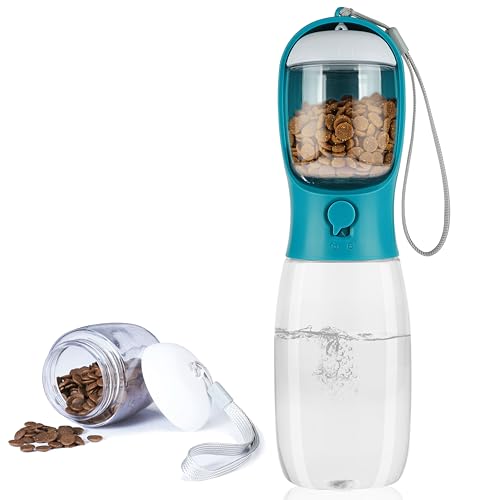 Dog Water Bottle with Food Container