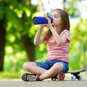 ZORRI Sports Water Bottle, 400/500/700ml/1L, BPA Free Leak Proof Tritan Lightweight Bottles for Outdoors,Camping,Cycling,Fitness,Gym,Yoga- Kids/Adults Drink Bottles with Filter, Lockable Pop Open Lid