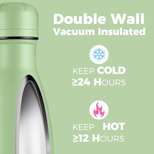 17oz Stainless Steel Water Bottles Bulk (8 Count)