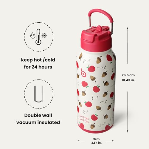 32oz Insulated Water Bottle with Pill Box (32 Count)