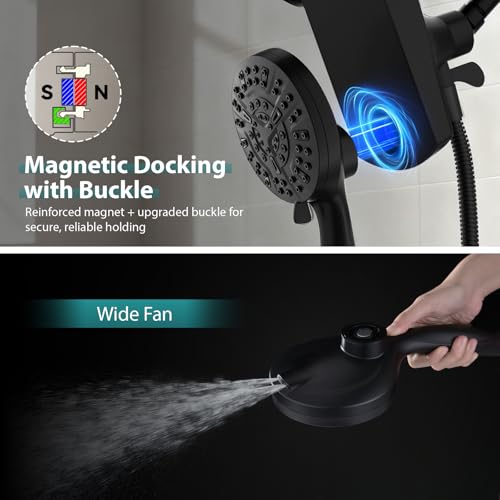 Foldable Rainfall Shower Head 9 Spray Settings