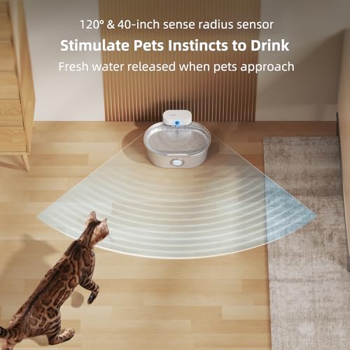 Wireless Cat Water Fountain Stainless Steel Pro