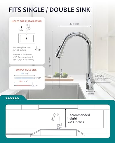 Kitchen Faucet with Pull Down Sprayer