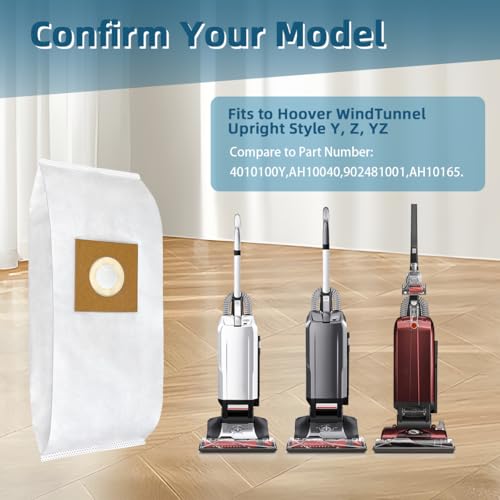 12 Pack Type Y HEPA Vacuum Bags Replacement for Hoover WindTunnel Upright Style Y (12 Count)