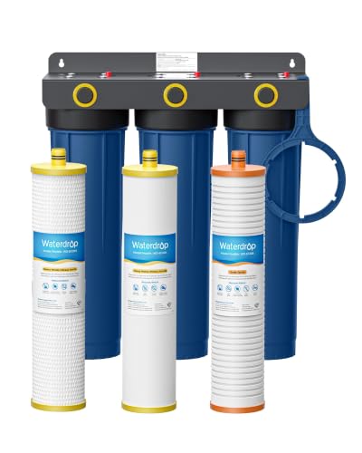 WHF3E-SKH 3-Stage Whole House Water Filter System, 20" x 4.5"