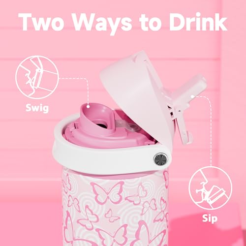 24 oz Insulated Water Bottle with Straw