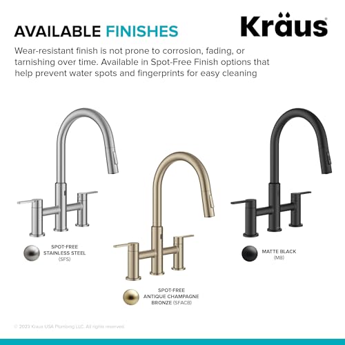 Oletto Touchless Sensor Bridge Kitchen Faucet with Pull