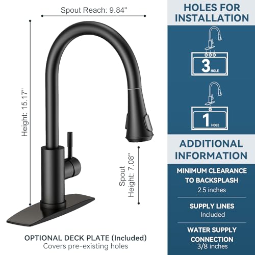 Kitchen Faucet with Temperature Digital Display