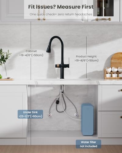 Black Kitchen Faucet with Water Filter