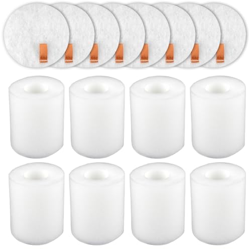 8 Sets) Replacement Foam Filters (3.7" High) Compatible With Shark AV2501S AV2501AE RV2520AOUS UR1005AE R101AE RV1001AE AV912S RV1000 AV970 AV993 AV1002AE Robotic Vacuum Cleaner, Replace #106KY1000AE (8 Count)