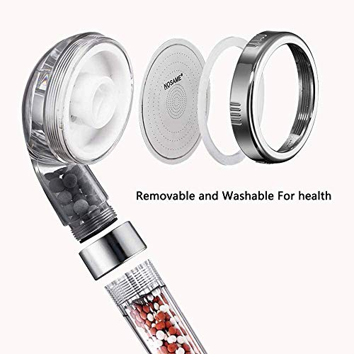 Shower Head Filter Filtration High Pressure Water Saving 3 Mode Function Spray Handheld Showerheads for Dry Skin & Hair