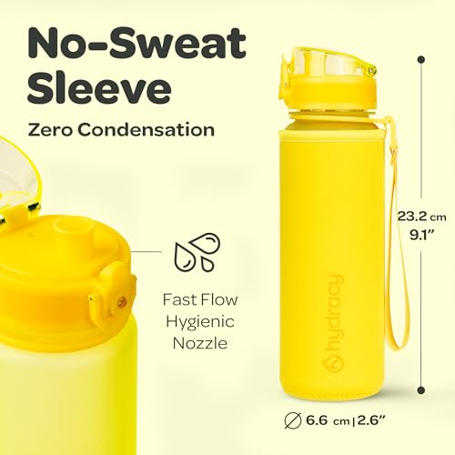 Motivational Water Bottle with Time Marker & Fruit Infuser 17 oz