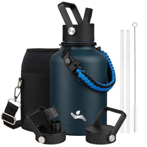 50 oz Insulated Stainless Steel Water Bottle Jug with Handle
