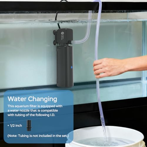 Fish Tank Filter with Timer & Filter Sponge