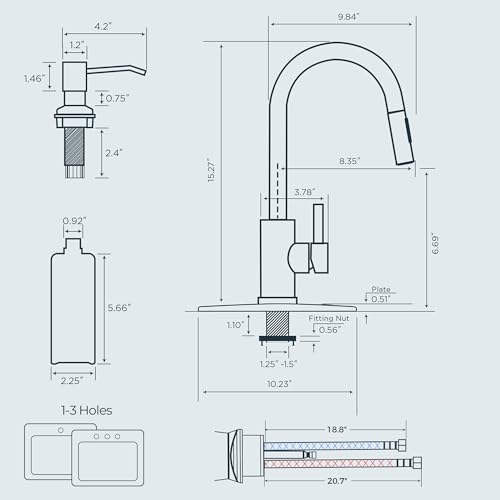 Kitchen Faucet with Soap Dispenser