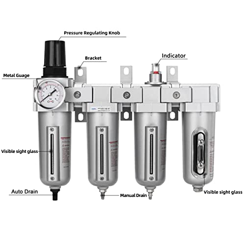 1 2" NPT Air Compressor Filter Dryer Regulator
