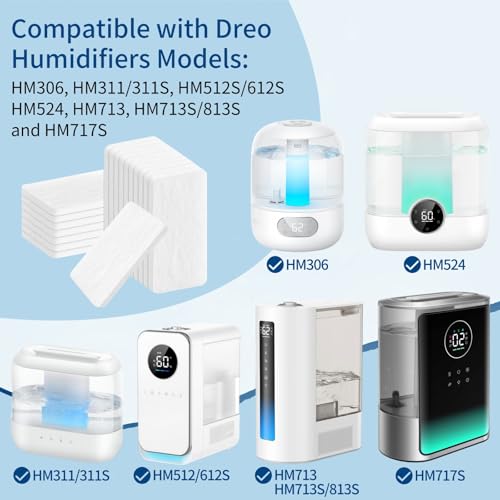 48 Pack Humidifier Aroma Pad Compatible with Dreo HM306 (48 Count)