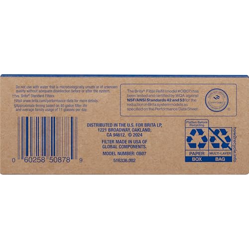 Refillable Water Filter Refill Packs for Pitchers and Dispensers (3 Count)