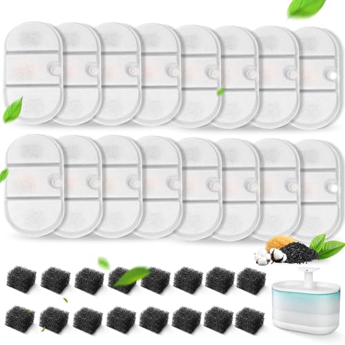 32 Packs Replacement Cat Water Fountain Filters Compatible with PETLIBRO Capsule Pet Fountain (32 Count)