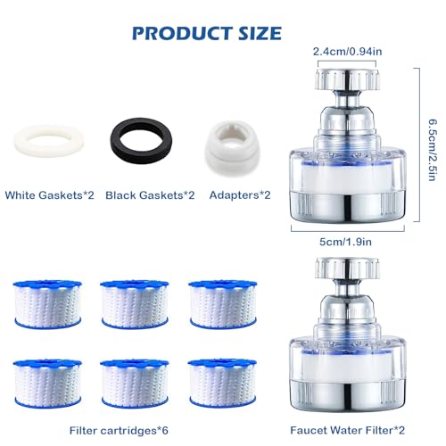 2 Pack Sink Water Filter Faucet (2 Count)