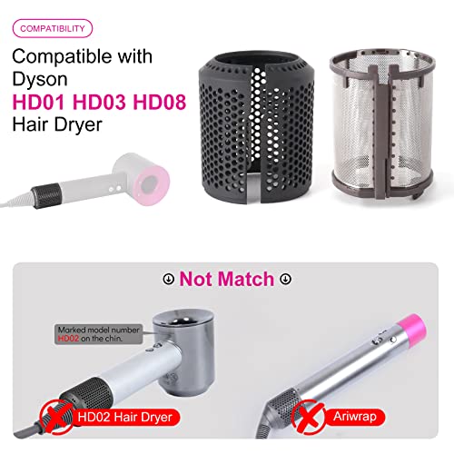 Hair Dryer Inner Filter+ Outer Filter Cage Replacement for Dyson Hair Dryer