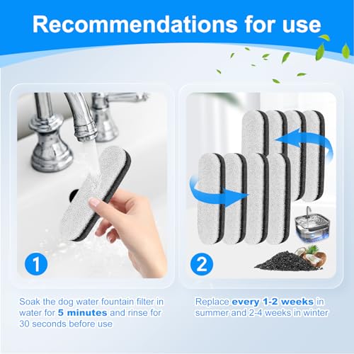 8pc Cat Water Fountain Filter Compatible with MAILOFY WF220 Model (8 Count)
