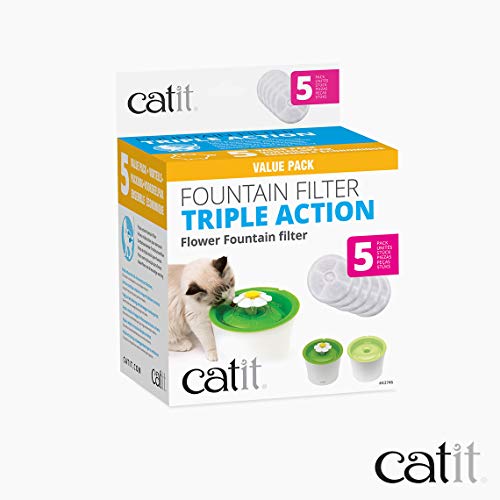 Triple Action Replacement Original Water Fountain Filters (5 Count)