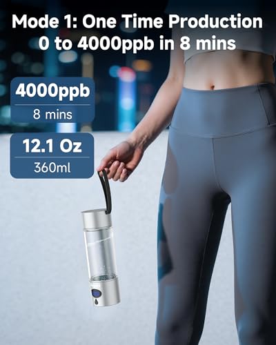 360ml Portable Hydrogen Water Bottle Generator with PEM