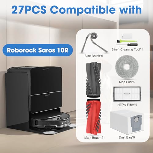 Vacuum Accessories Kit for Roborock Saros 10R