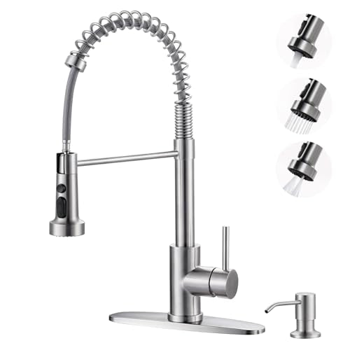 Brushed Nickel Kitchen Sink Faucet