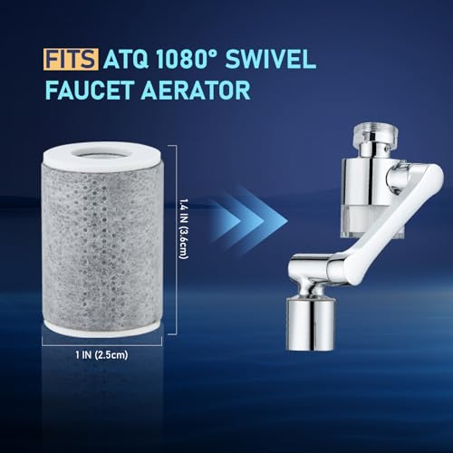 8 Pcs Filter Elements Replacement for ATQ Sink Faucet Extender Swivel Aerator