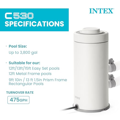 Krystal Clear 530 GPH Cartridge Filter Pump for Above Ground Pools