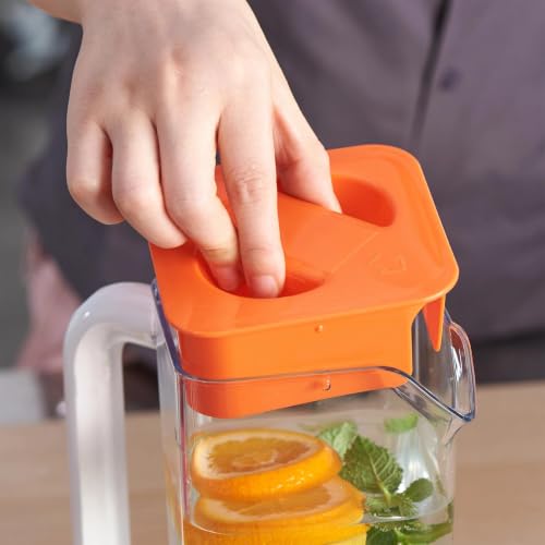 4 Pack 2L 68 oz Plastic Pitcher with Lid & Handle