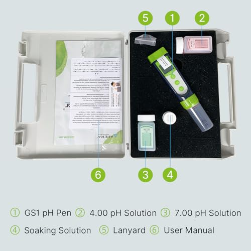 AI101G GroStar Series GS1 pH Pen Tester Kit with Replaceable Double