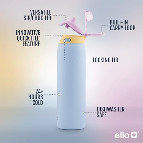 Pop & Fill 22oz Stainless Water Bottle