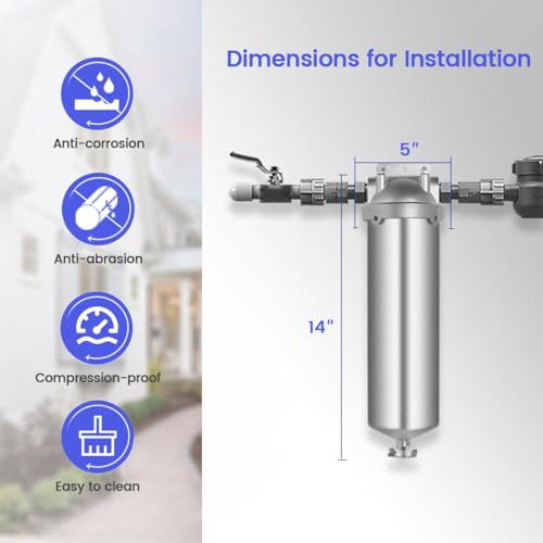NSF ANSI 42 Stainless Steel Whole House Water Filter Housing